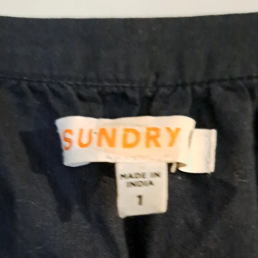 Sundry Anthropologie,Navy Dress with Red and Blue Accents - Picture 13 of 13